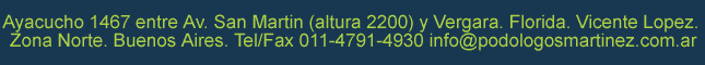 Podologos Martinez datos de contacto